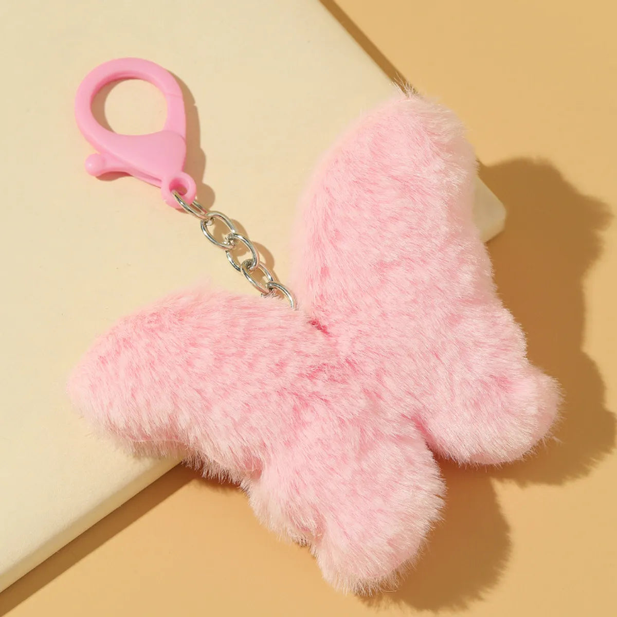 Cute Butterfly Imitation Fur Plastic Unisex Bag Pendant Keychain