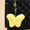 Cute Butterfly Imitation Fur Unisex Bag Pendant Keychain