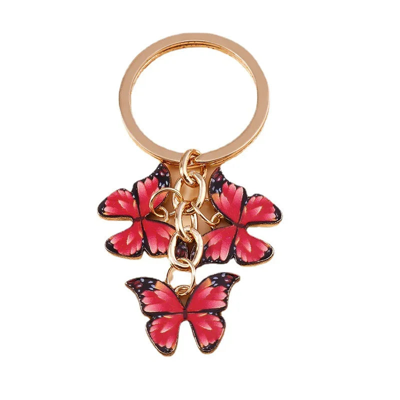 Cute Butterfly Metal Women'S Bag Pendant Keychain