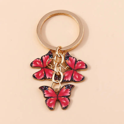 Cute Butterfly Metal Women'S Bag Pendant Keychain