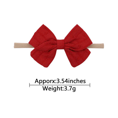 European And American Children'S Bow Hair Band Infants Baby Super Soft Nylon Headband Candy Color Hair Accessories Wholesale