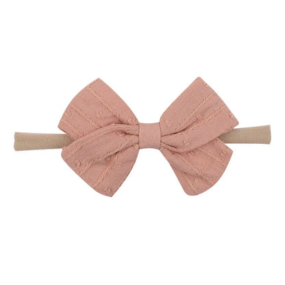 European And American Children'S Bow Hair Band Infants Baby Super Soft Nylon Headband Candy Color Hair Accessories Wholesale