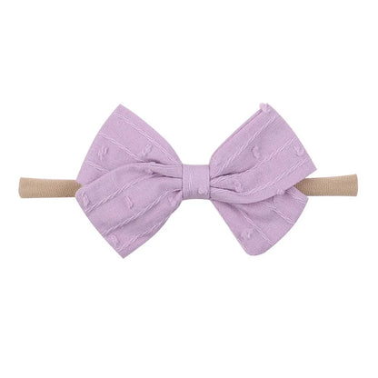 European And American Children'S Bow Hair Band Infants Baby Super Soft Nylon Headband Candy Color Hair Accessories Wholesale