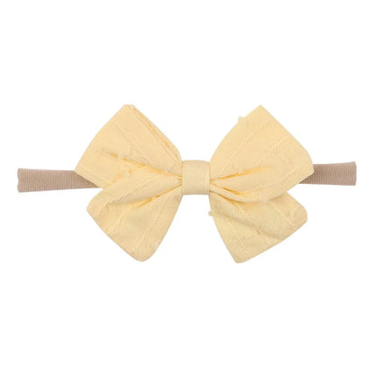 European And American Children'S Bow Hair Band Infants Baby Super Soft Nylon Headband Candy Color Hair Accessories Wholesale