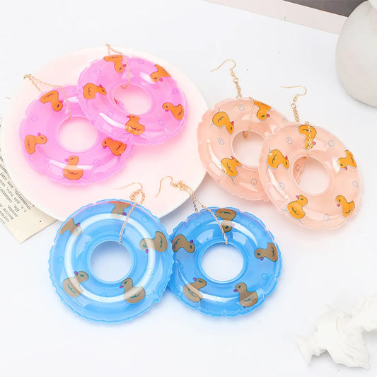 Cute Candy Color Swimming Hoop Earrings Wholesale Gooddiy