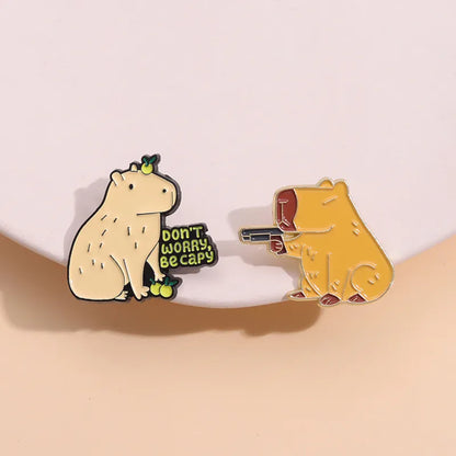 Cute Capybara Alloy Plating Unisex Brooches