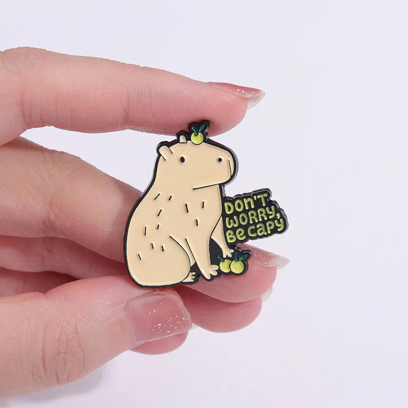 Cute Capybara Alloy Plating Unisex Brooches