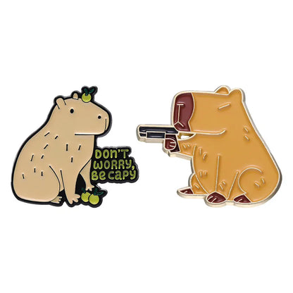 Cute Capybara Alloy Plating Unisex Brooches