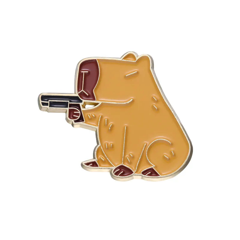 Cute Capybara Alloy Plating Unisex Brooches