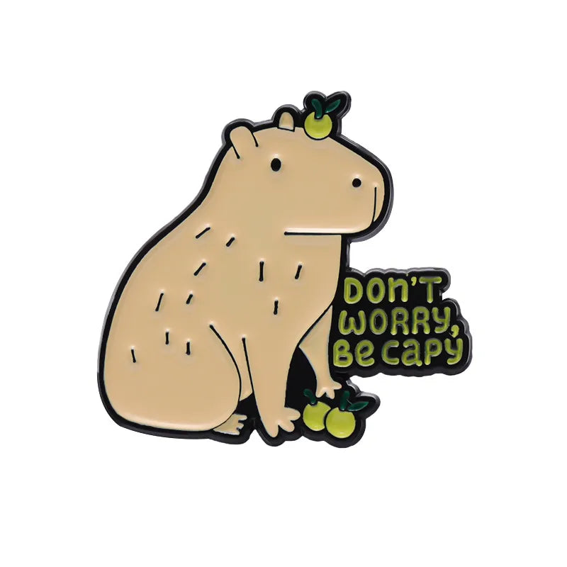 Cute Capybara Alloy Plating Unisex Brooches