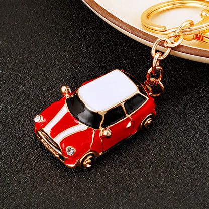 Cute Car Alloy Plating Inlay Rhinestones Unisex Keychain 1 Piece