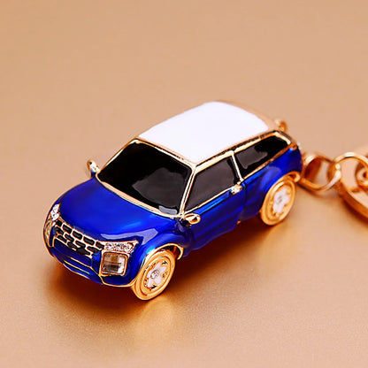 Cute Car Alloy Plating Inlay Rhinestones Unisex Keychain 1 Piece