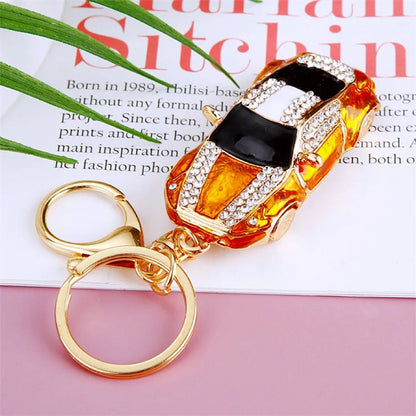 Cute Car Alloy Plating Inlay Rhinestones Unisex Keychain 1 Piece