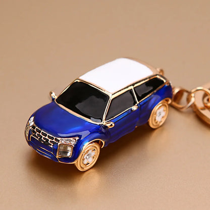 Cute Car Alloy Plating Inlay Rhinestones Unisex Keychain 1 Piece