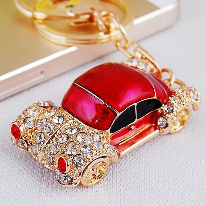 Cute Car Alloy Plating Inlay Rhinestones Unisex Keychain 1 Piece