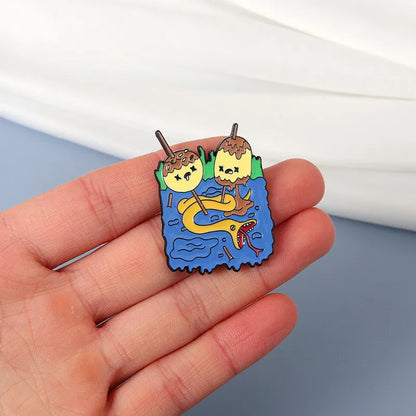 Cute Cartoon Alloy Plating Unisex Brooches