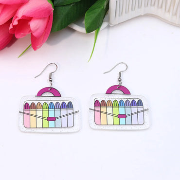 Cute Cartoon Arylic Printing Women's Earrings