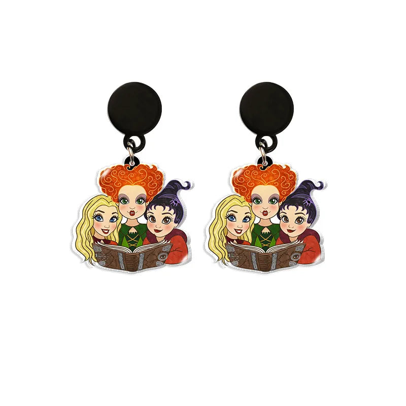 Cute Cartoon Character Arylic Women'S Earrings 1 Pair