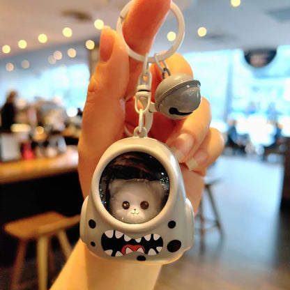 Cute Cartoon Character Bear Cat Pvc Plastic Women'S Keychain