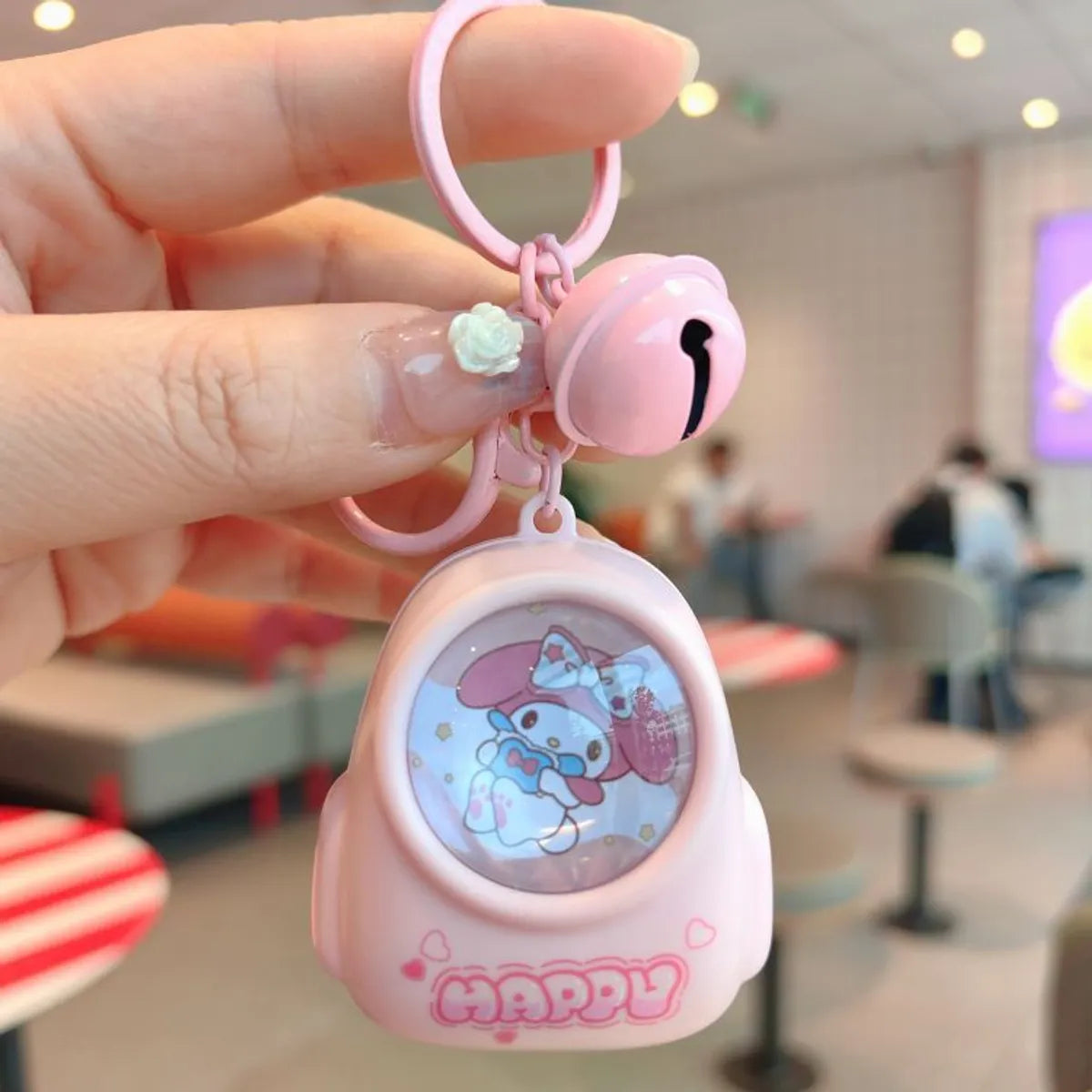 Cute Cartoon Character Bear Cat Pvc Plastic Women'S Keychain