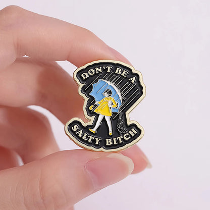 Cute Cartoon Character Letter Umbrella Alloy Plating Unisex Brooches