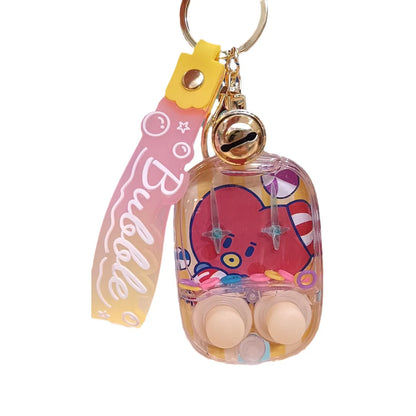 Cute Cartoon Character Pvc Women'S Keychain