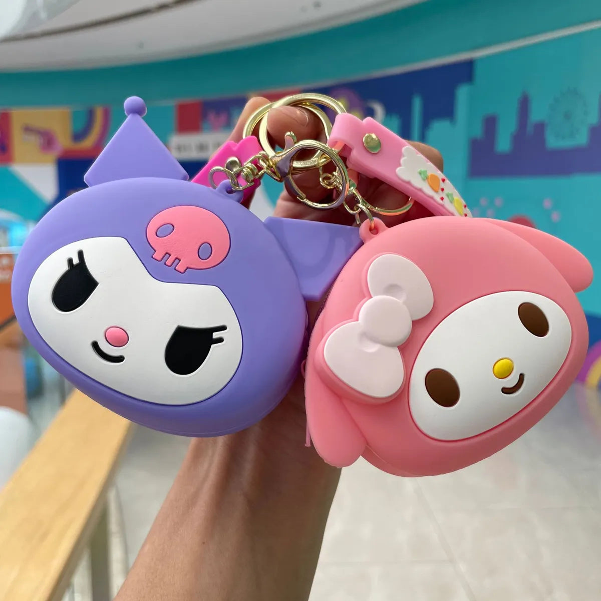 Cute Cartoon Character Silica Gel Women'S Keychain