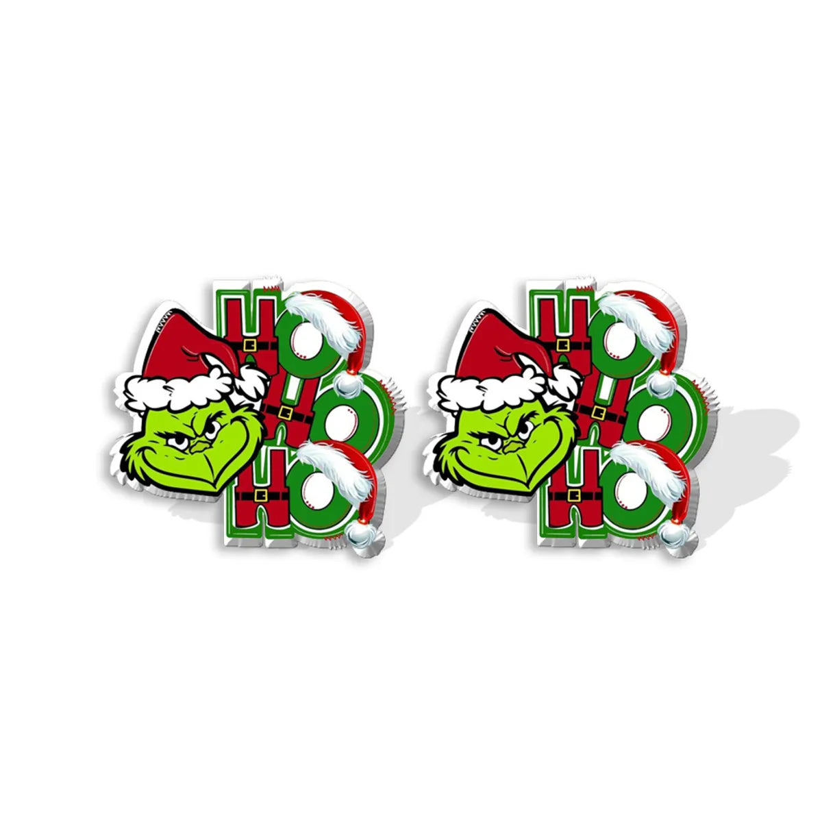 Cute Cartoon Christmas Hat Christmas Tree Arylic Epoxy Christmas Women'S Earrings 1 Pair