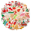 Cute Cartoon Christmas Pattern Holiday Decoration Stickers 50 Pieces Wholesale