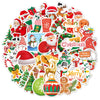 Cute Cartoon Christmas Pattern Holiday Decoration Stickers 50 Pieces Wholesale