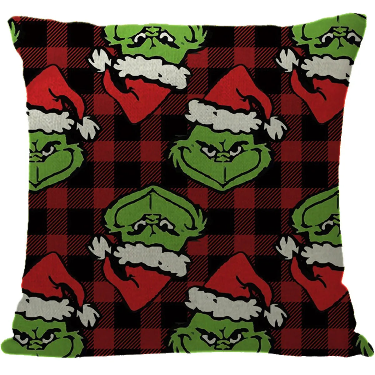 Cute Cartoon Christmas Tree Letter Linen Pillow Cases