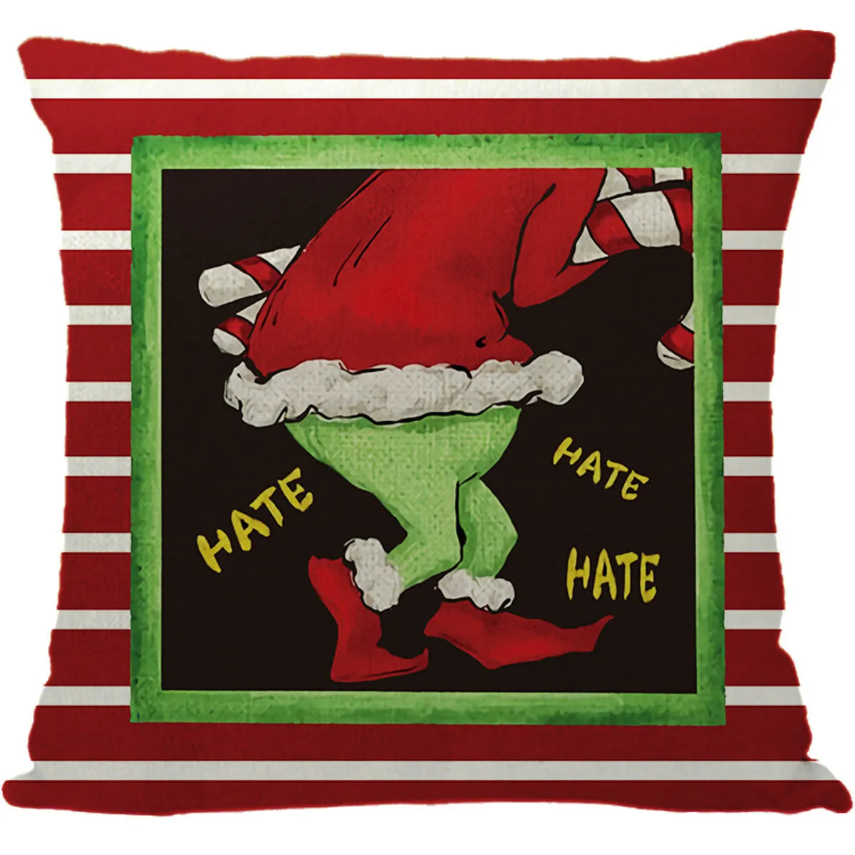 Cute Cartoon Christmas Tree Letter Linen Pillow Cases