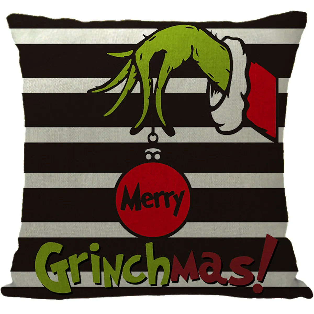 Cute Cartoon Christmas Tree Letter Linen Pillow Cases