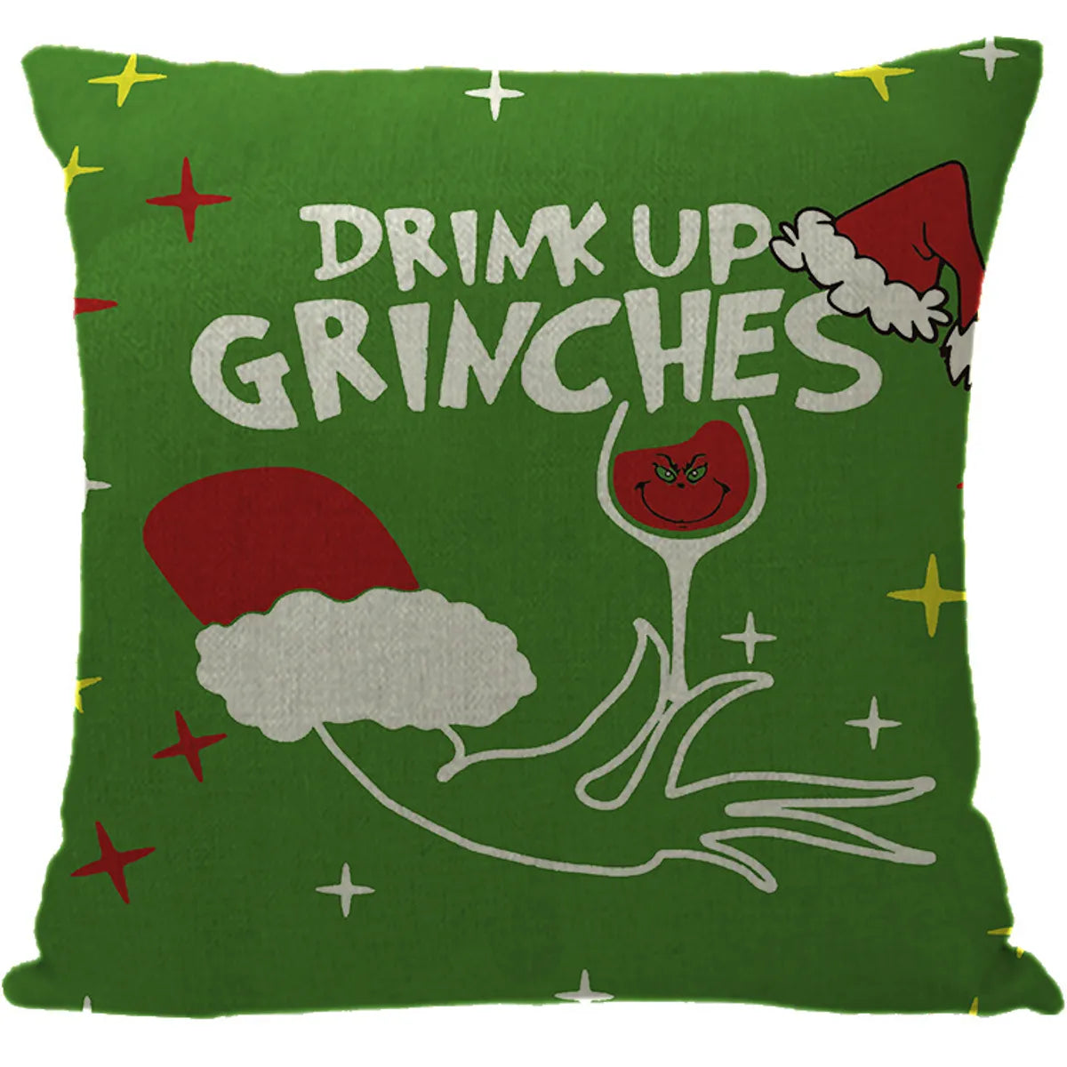 Cute Cartoon Christmas Tree Letter Linen Pillow Cases