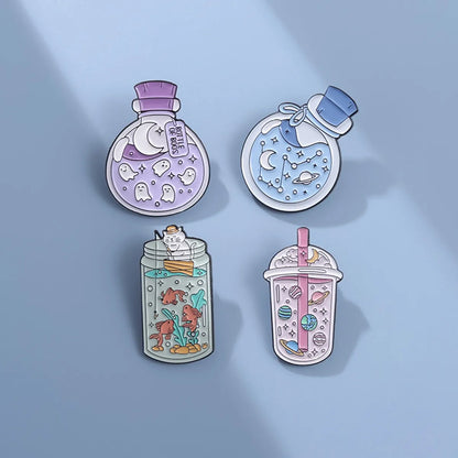 Cute Cartoon Cup Alloy Plating Unisex Brooches