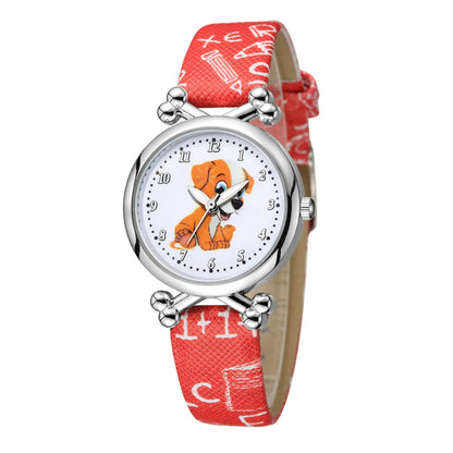 Cute Cartoon Dog Buckle Quartz Kids Watches