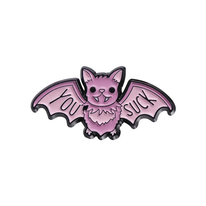 Cute Cartoon Letter Bat Alloy Plating Unisex Brooches