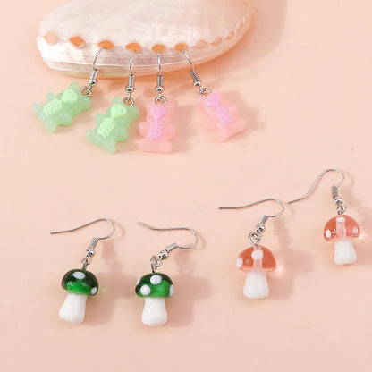 Cute Cartoon Plastic Plating Earrings