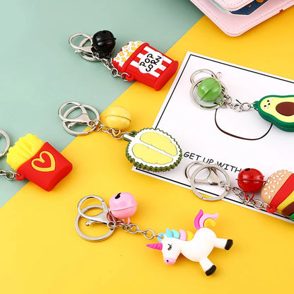 Cute Cartoon Plastic Unisex Bag Pendant Keychain