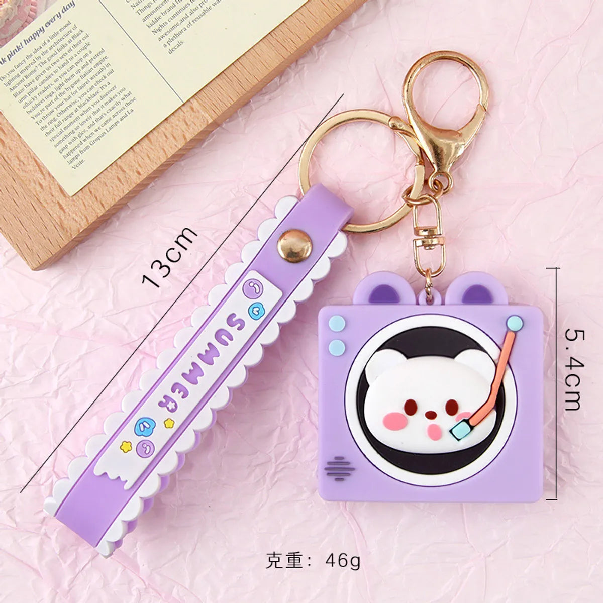 Cute Cartoon Plastic Unisex Bag Pendant Keychain