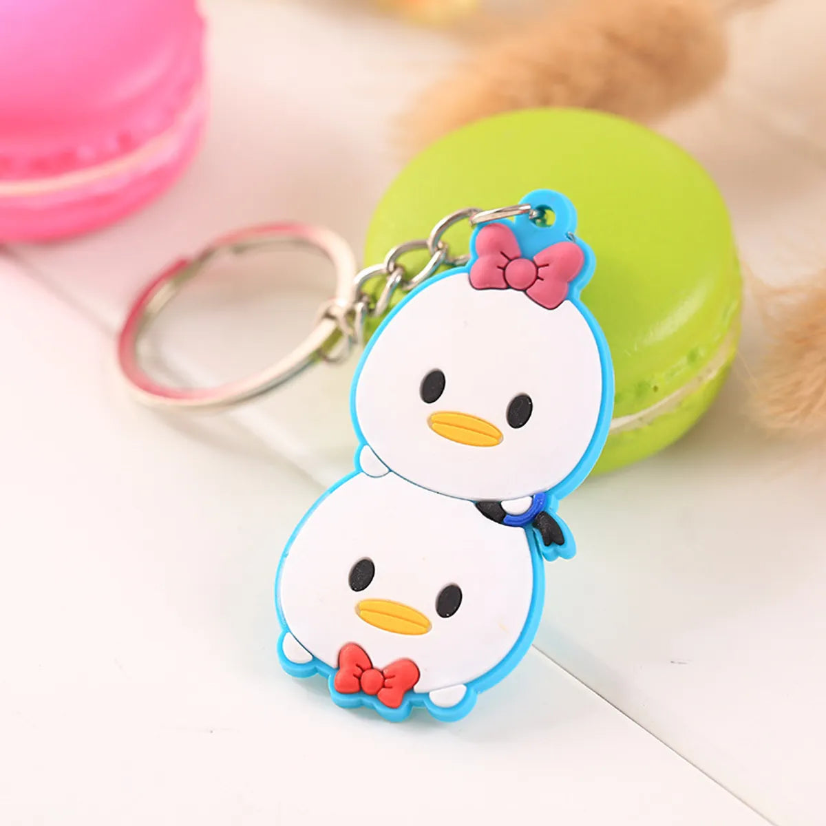 Cute Cartoon Plastic Unisex Bag Pendant Keychain