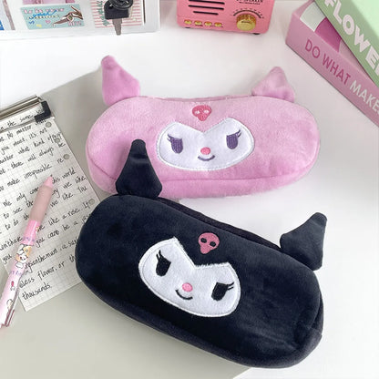 Cute Cartoon Plush Oval Makeup Bags