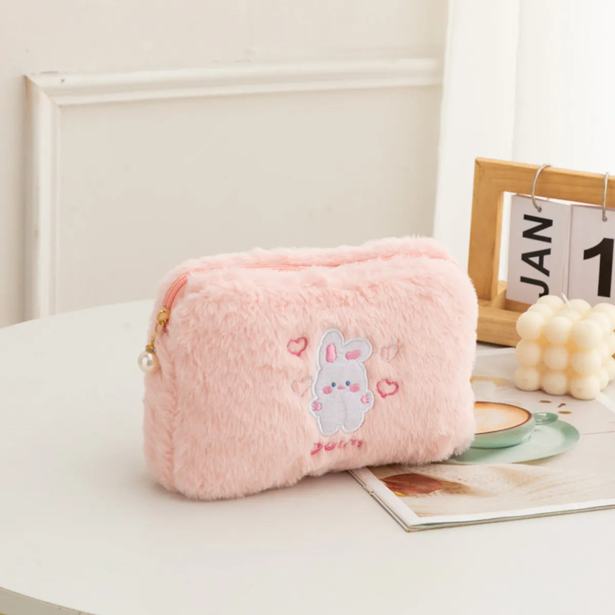 Cute Cartoon Plush Square Makeup Bags