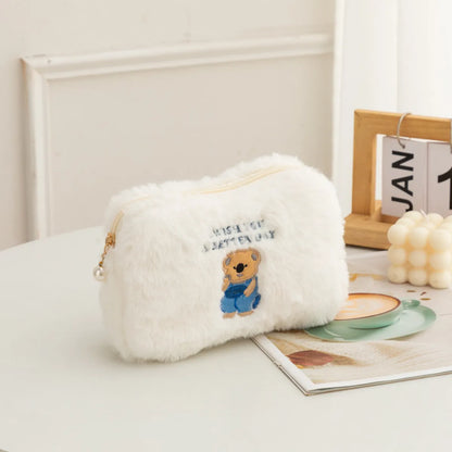 Cute Cartoon Plush Square Makeup Bags