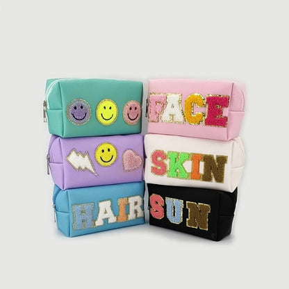 Cute Cartoon Pu Leather Square Makeup Bags