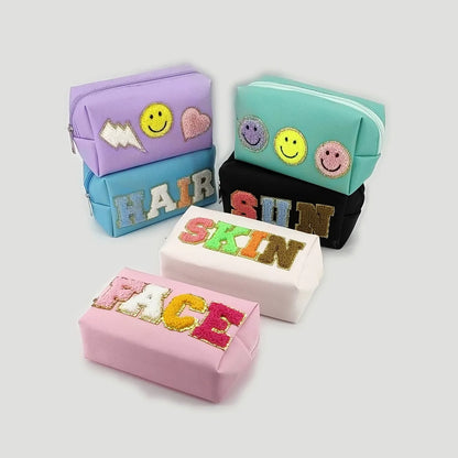 Cute Cartoon Pu Leather Square Makeup Bags