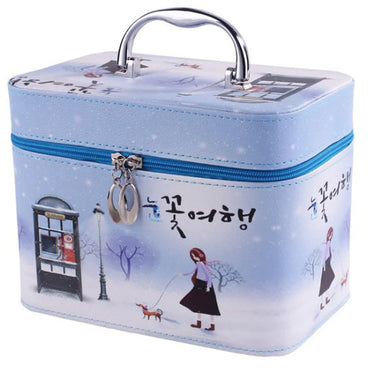 Cute Cartoon Pu Leather Square Makeup Bags