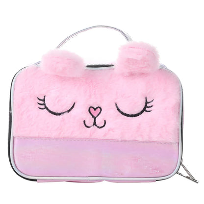 Cute Cartoon Pvc Flannel Square Makeup Bags