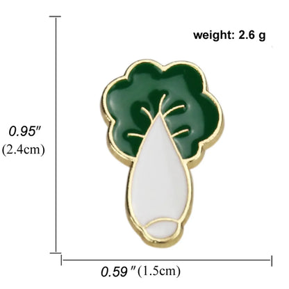 Cute Cartoon Rabbit Animal Vegetable Dripping Oil Alloy Brooch