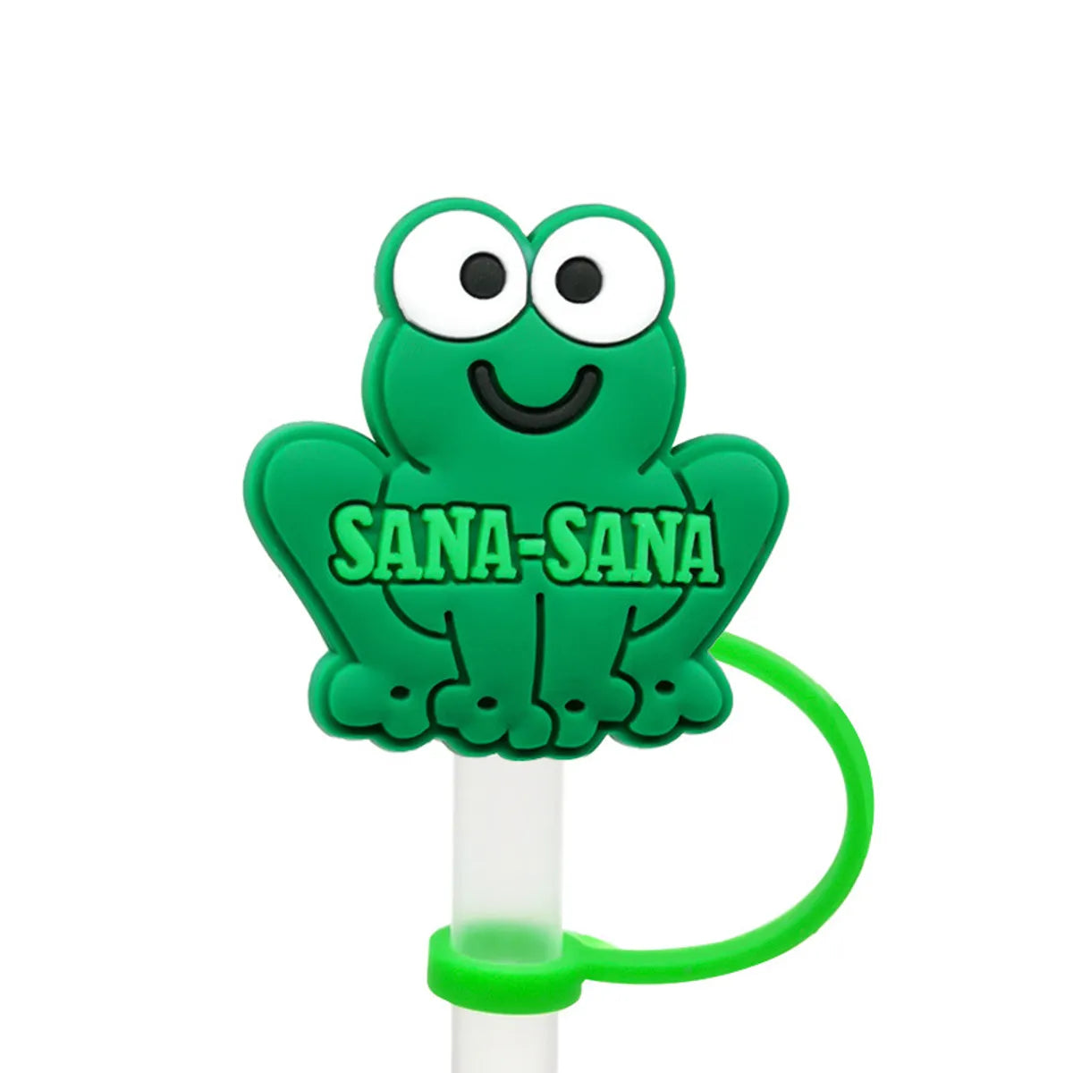 Cute Cartoon Silica Gel Straw Cap 1 Piece